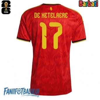 Belgia Charles De Ketelaere #17 Tricou Fotbal Replică Mondial 2026 Barbati Acasa